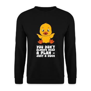 Canard drôle Canards mignons - Sweat-shirt Unisexe - noir - Devant - Alina (178cm) & Michal (187cm)