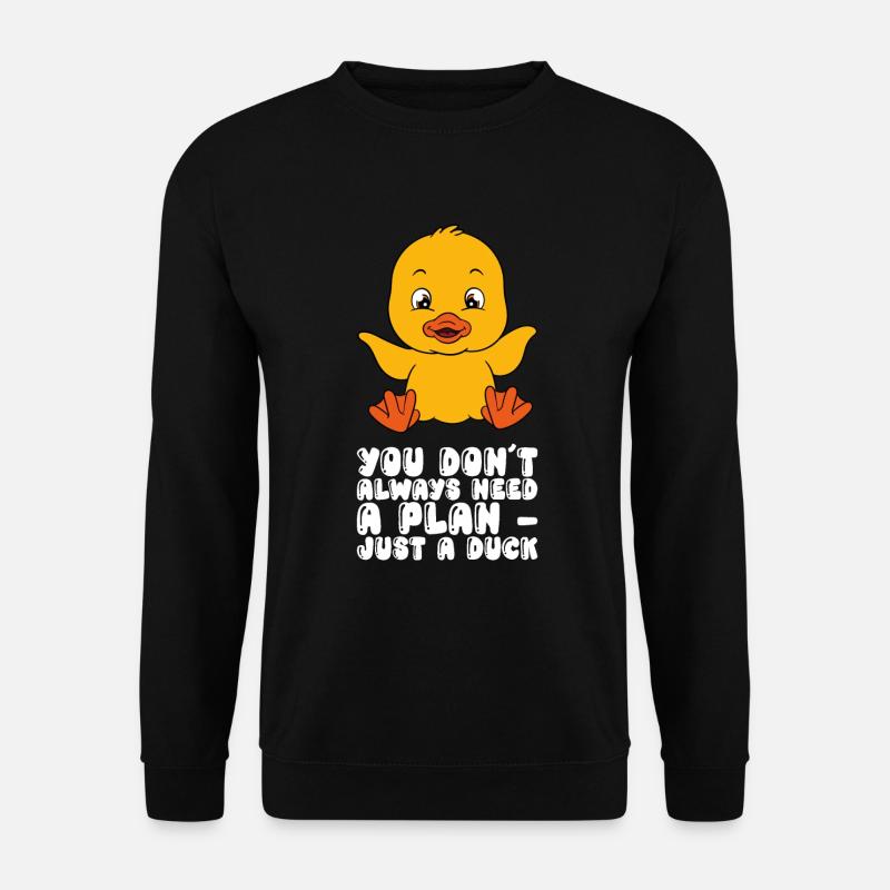 Lustige Ente Süße Enten - Unisex Pullover - Schwarz