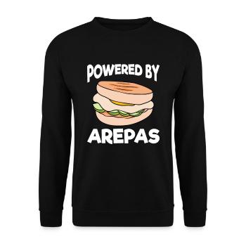 Powered By Arepas - Unisex Sweatshirt - black - Front - Alina (178cm) & Michal (187cm)