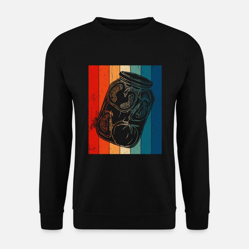 Retro Lines Pickle - Unisex Pullover - Schwarz