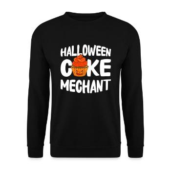 Bäcker Halloween Geschenke Konditor - Unisex Pullover - Schwarz - Vorne - Alina (178cm) & Michal (187cm)