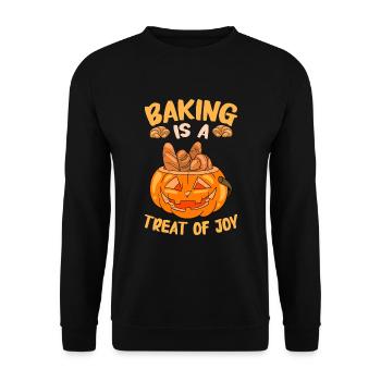 Boulanger Halloween Cadeaux Confiseur - Sweat-shirt Unisexe - noir - Devant - Alina (178cm) & Michal (187cm)