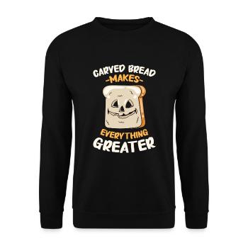 Boulanger Halloween Cadeaux Confiseur - Sweat-shirt Unisexe - noir - Devant - Alina (178cm) & Michal (187cm)