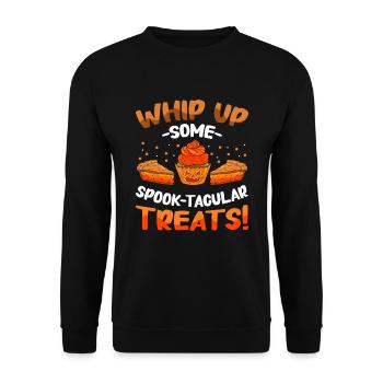 Boulanger Halloween Cadeaux Confiseur - Sweat-shirt Unisexe - noir - Devant - Alina (178cm) & Michal (187cm)