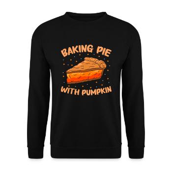 Bäcker Halloween Geschenke Konditor - Unisex Pullover - Schwarz - Vorne - Alina (178cm) & Michal (187cm)