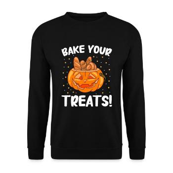 Boulanger Cadeaux d’Halloween Chef pâtissier - Sweat-shirt Unisexe - noir - Devant - Alina (178cm) & Michal (187cm)