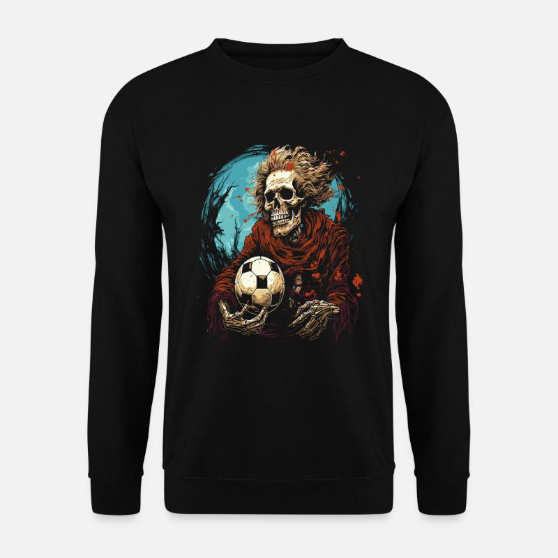 Sensenmann und ein Fußball - Unisex Pullover - Schwarz