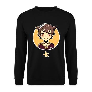 Mignon Anime Fox Girl - Sweat-shirt Unisexe - noir - Devant - Alina (178cm) & Michal (187cm)