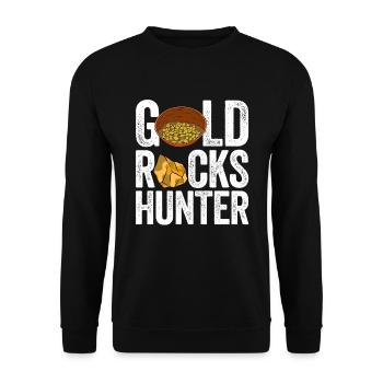 Orpaillage Recherche d’or - Sweat-shirt Unisexe - noir - Devant - Alina (178cm) & Michal (187cm)