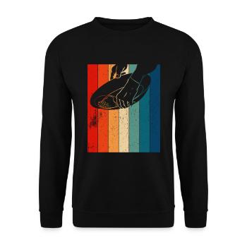 Orpaillage Recherche d’or - Sweat-shirt Unisexe - noir - Devant - Alina (178cm) & Michal (187cm)