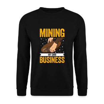 Orpaillage Recherche d’or - Sweat-shirt Unisexe - noir - Devant - Alina (178cm) & Michal (187cm)