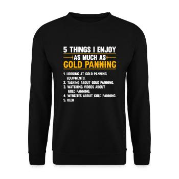 Orpaillage Recherche d’or - Sweat-shirt Unisexe - noir - Devant - Alina (178cm) & Michal (187cm)