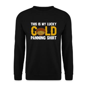 Orpaillage Recherche d’or - Sweat-shirt Unisexe - noir - Devant - Alina (178cm) & Michal (187cm)