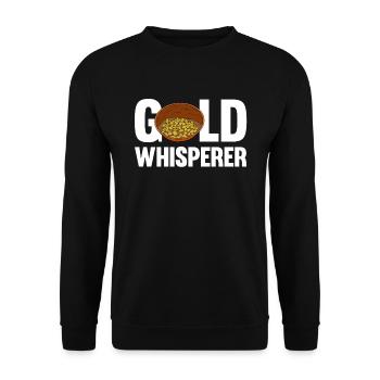 Orpaillage Recherche d’or - Sweat-shirt Unisexe - noir - Devant - Alina (178cm) & Michal (187cm)