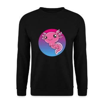 Axolotl mignon Axolotl drôle - Sweat-shirt Unisexe - noir - Devant - Alina (178cm) & Michal (187cm)