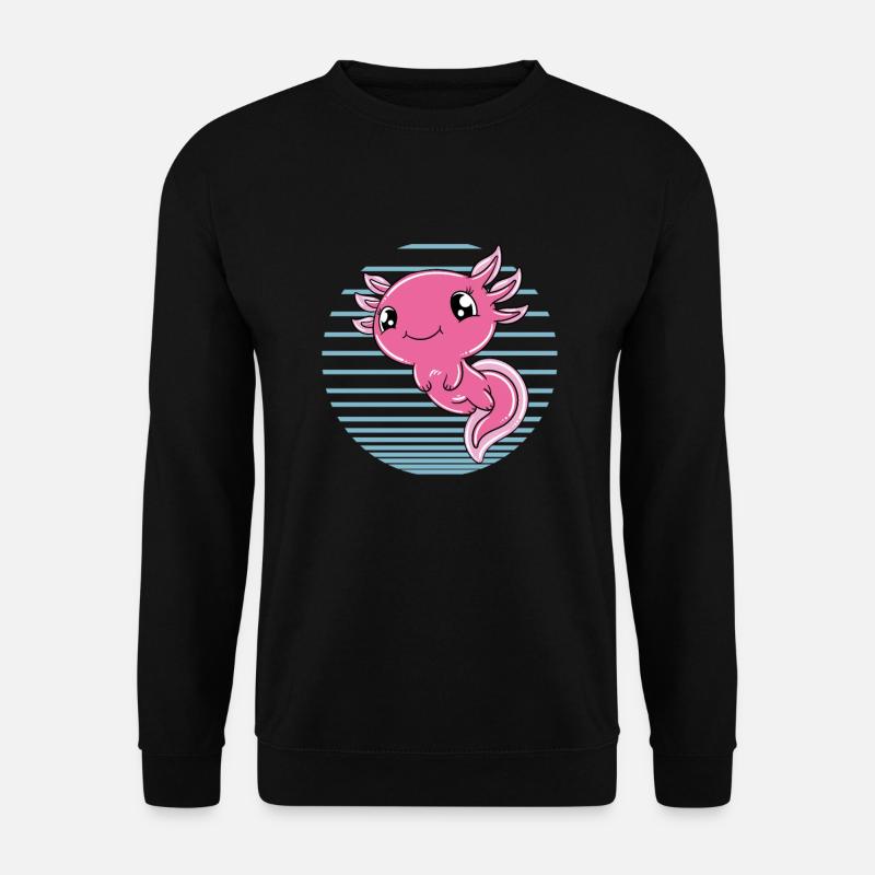 Süßes Axolotl Lustiges Axolotl - Unisex Pullover - Schwarz
