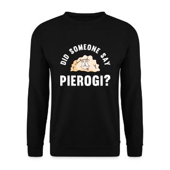 Pierogi Recipe Polish Pierogi - Unisex Sweatshirt - black - Front - Alina (178cm) & Michal (187cm)