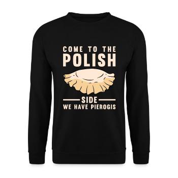 Pierogi Recipe Polish Pierogi - Unisex Sweatshirt - black - Front - Alina (178cm) & Michal (187cm)