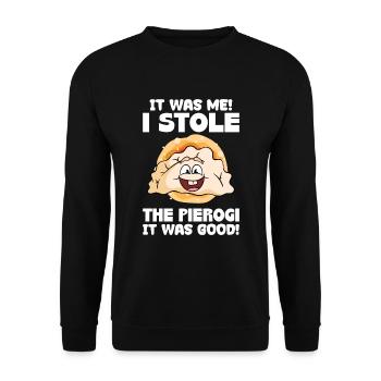 Pierogi Recipe Polish Pierogi - Unisex Sweatshirt - black - Front - Alina (178cm) & Michal (187cm)
