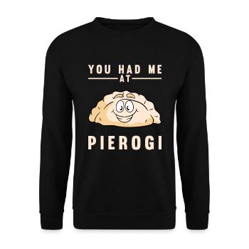 Pierogi Recipe Polish Pierogi - Unisex Sweatshirt - black - Front - Alina (178cm) & Michal (187cm)