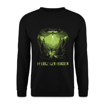 Cartoon of my little alien abduction - Unisex Sweatshirt - black - Front - Alina (178cm) & Michal (187cm)