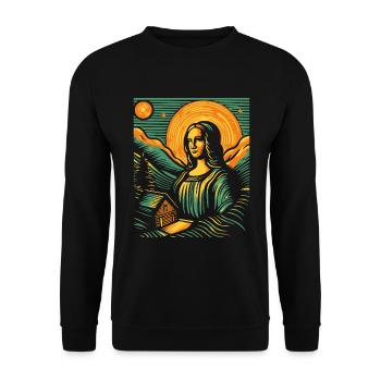 Art and the Alps: The Alpine Hut and Nature Lisa - Unisex Sweatshirt - black - Front - Alina (178cm) & Michal (187cm)