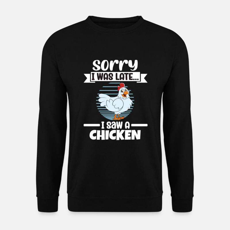 Lustiger Hühner Spruch Huhn - Unisex Pullover - Schwarz
