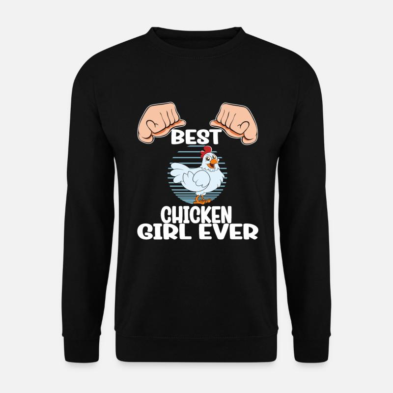 Funny Chicken Saying Chicken - Unisex Sweatshirt - black
