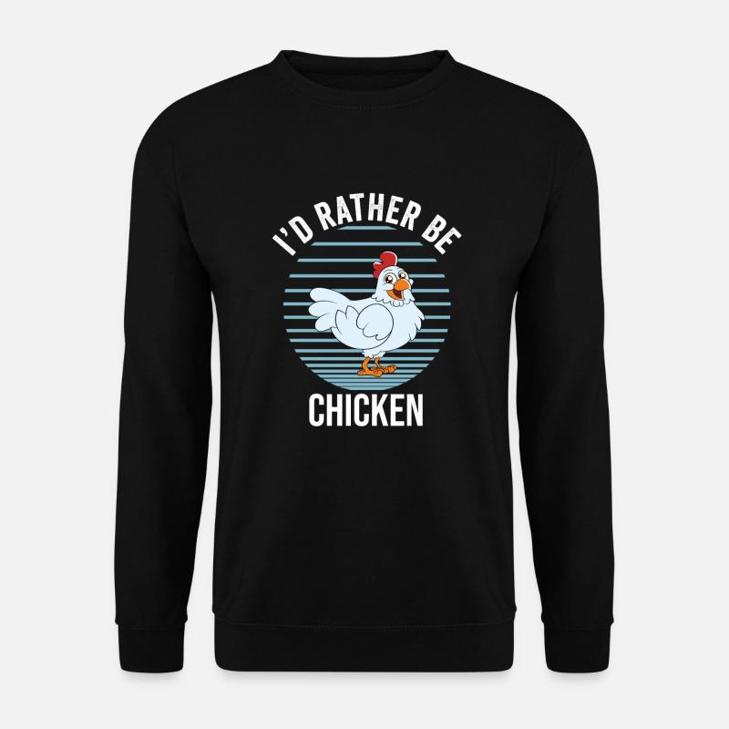 Funny Chicken Saying Chicken - Unisex Sweatshirt - black