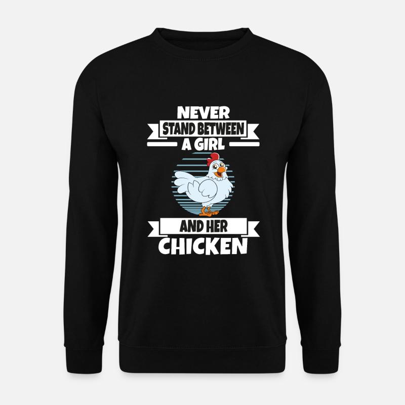 Funny Chicken Saying Chicken - Unisex Sweatshirt - black
