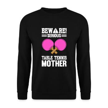 Table Tennis Saying Table Tennis Racket - Unisex Sweatshirt - black - Front - Alina (178cm) & Michal (187cm)