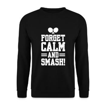 Table Tennis Saying Table Tennis Racket - Unisex Sweatshirt - black - Front - Alina (178cm) & Michal (187cm)