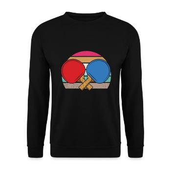 Tennis de table dictant raquette de tennis de table - Sweat-shirt Unisexe - noir - Devant - Alina (178cm) & Michal (187cm)
