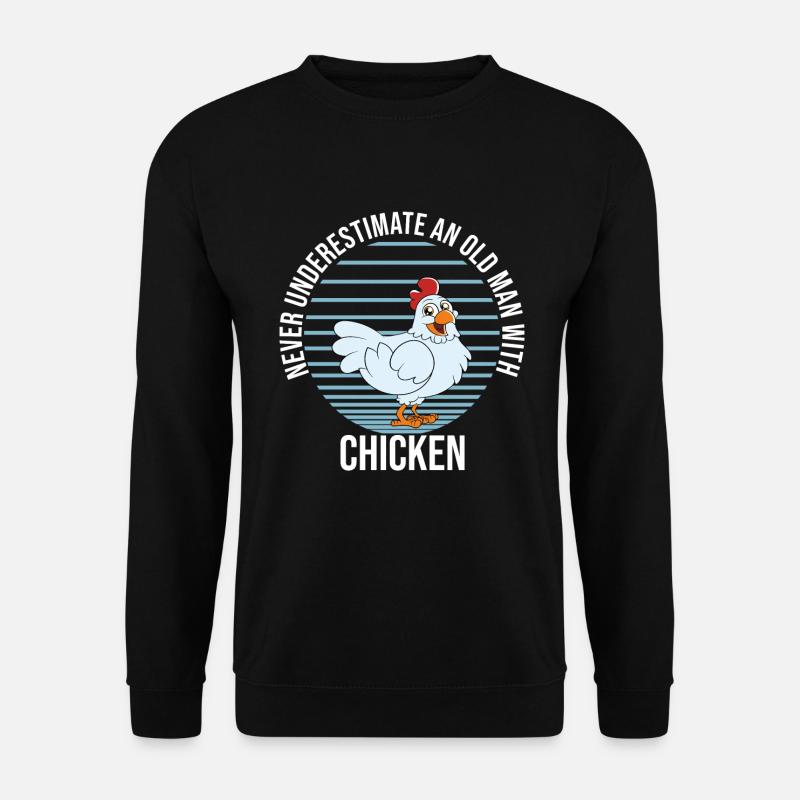 Funny Chicken Saying Chicken - Unisex Sweatshirt - black