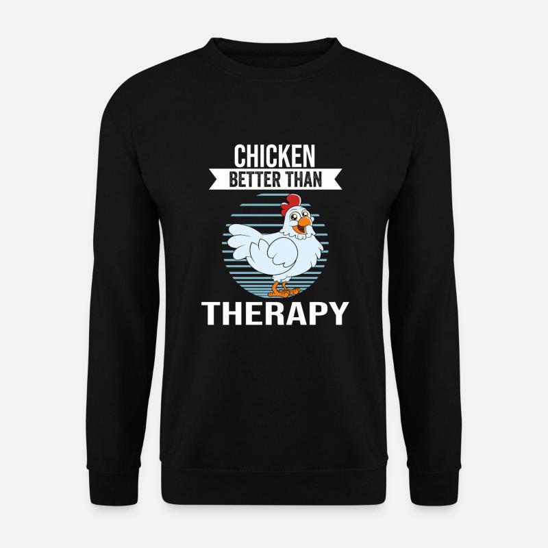 Funny Chicken Saying Chicken - Unisex Sweatshirt - black