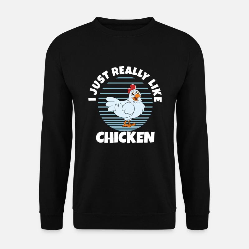 Funny Chicken Saying Chicken - Unisex Sweatshirt - black