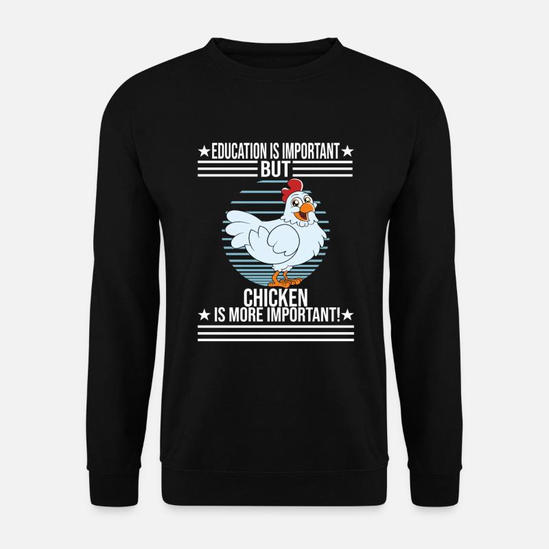 Lustiger Hühner Spruch Huhn - Unisex Pullover - Schwarz