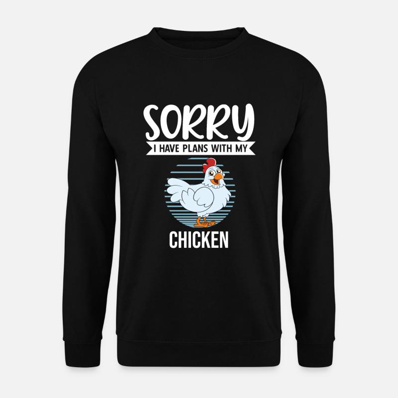 Funny Chicken Saying Chicken - Unisex Sweatshirt - black