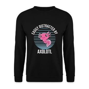 Axolotl drôle Axolotl mignon - Sweat-shirt Unisexe - noir - Devant - Alina (178cm) & Michal (187cm)