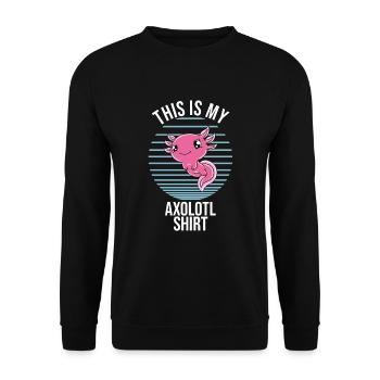 Axolotl drôle Axolotl mignon - Sweat-shirt Unisexe - noir - Devant - Alina (178cm) & Michal (187cm)