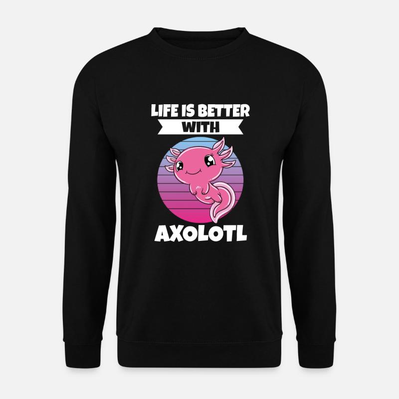 Funny Axolotl Cute Axolotl - Unisex Sweatshirt - black