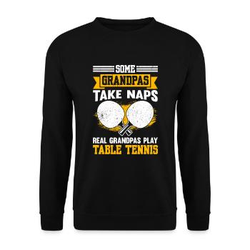 Tennis de table dictant raquette de tennis de table - Sweat-shirt Unisexe - noir - Devant - Alina (178cm) & Michal (187cm)