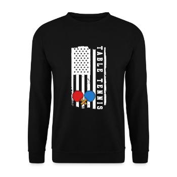 Tennis de table dictant raquette de tennis de table - Sweat-shirt Unisexe - noir - Devant - Alina (178cm) & Michal (187cm)