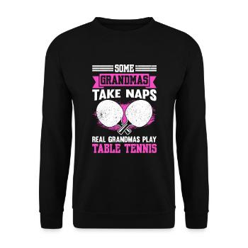 Tennis de table dictant raquette de tennis de table - Sweat-shirt Unisexe - noir - Devant - Alina (178cm) & Michal (187cm)