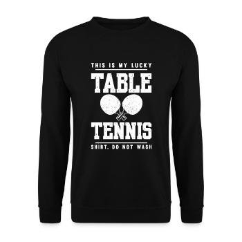 Tennis de table dictant raquette de tennis de table - Sweat-shirt Unisexe - noir - Devant - Alina (178cm) & Michal (187cm)