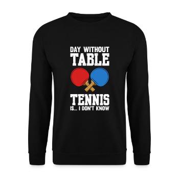 Tennis de table dictant raquette de tennis de table - Sweat-shirt Unisexe - noir - Devant - Alina (178cm) & Michal (187cm)