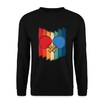 Tennis de table dictant raquette de tennis de table - Sweat-shirt Unisexe - noir - Devant - Alina (178cm) & Michal (187cm)