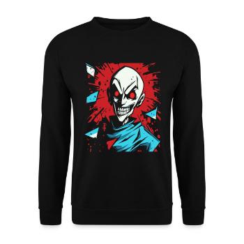 Grinning Evil Cartoon Nosferatu Vampire - Unisex Sweatshirt - black - Front - Alina (178cm) & Michal (187cm)