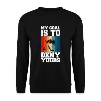 Dicton de hockey sur glace pour les joueurs de hockey sur glace - Sweat-shirt Unisexe - noir - Devant - Alina (178cm) & Michal (187cm)