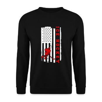 Dicton de hockey sur glace pour les joueurs de hockey sur glace - Sweat-shirt Unisexe - noir - Devant - Alina (178cm) & Michal (187cm)